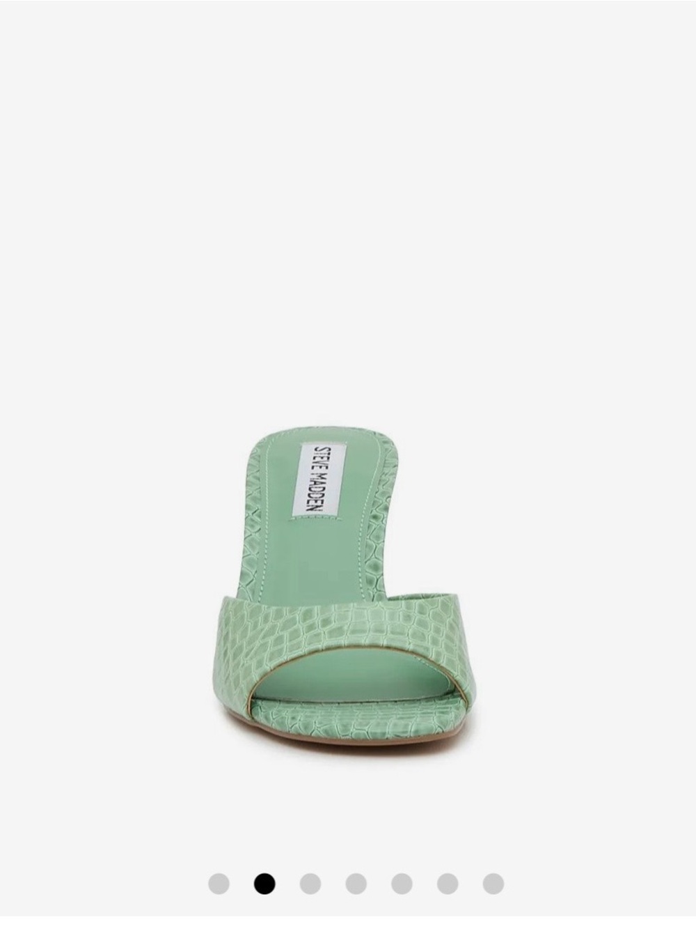 Steve Madden Mint Green Croc-Embossed Slide Mule